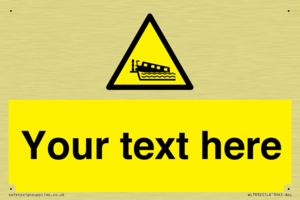 Custom warning grounding narrow boat on lock cill